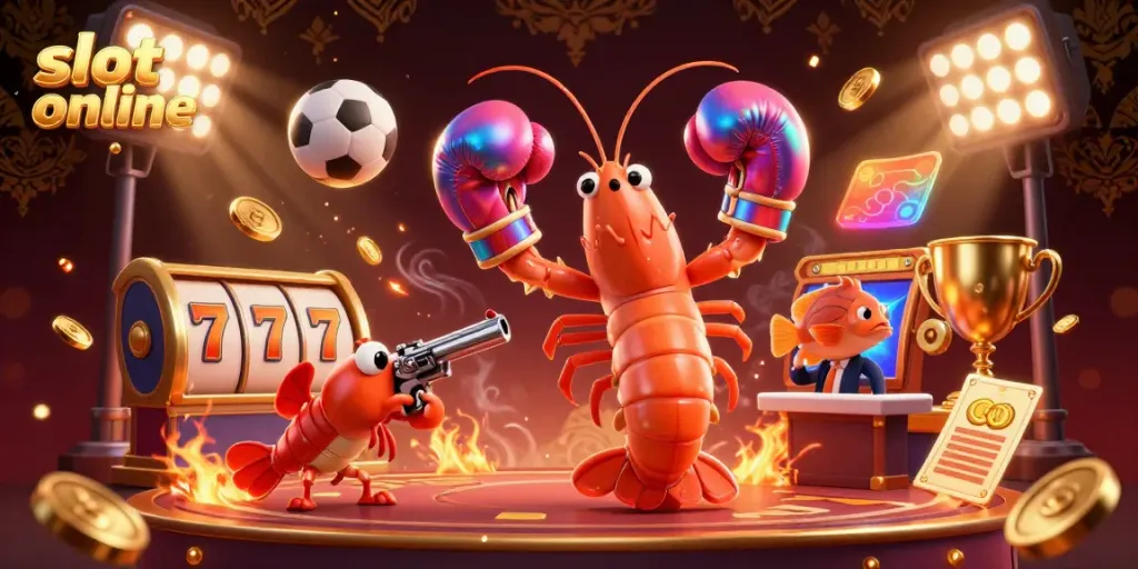 Engage with exciting gameplay featuring slot online elements in a vibrant 3D scene.