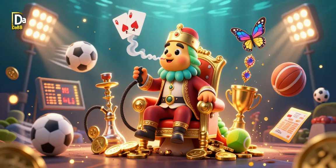 Win big with Da88's engaging sports betting scene featuring playful characters and vibrant action.