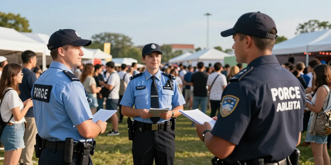 Security Solutions team providing reliable local services at a community event.