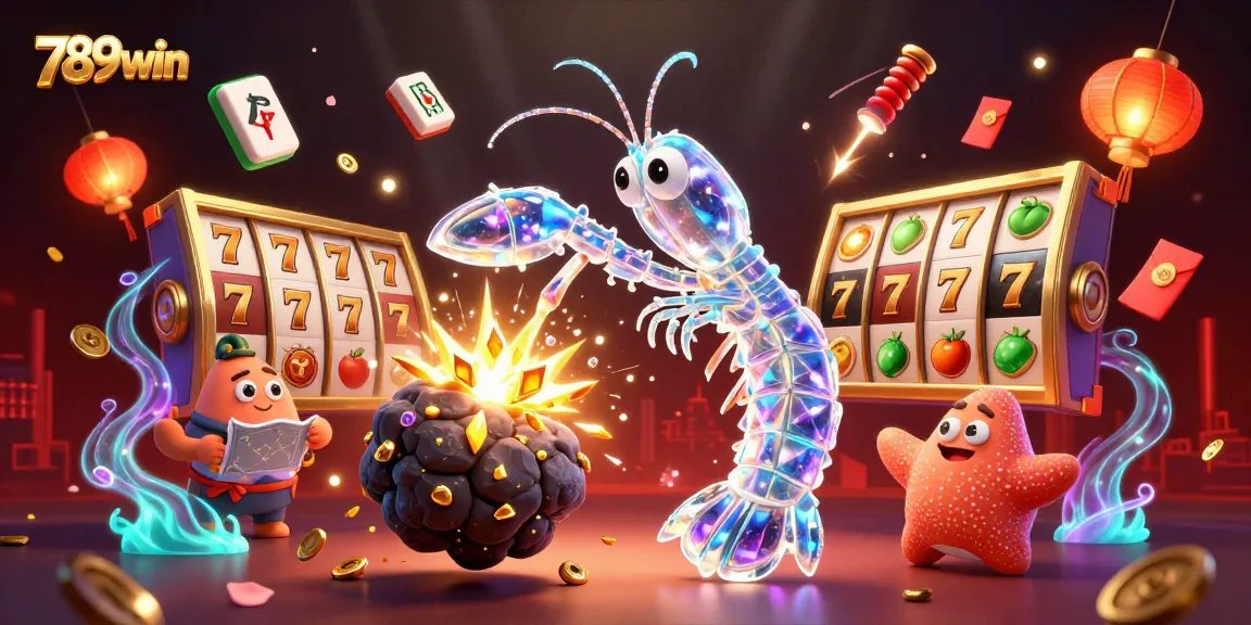 Play and win big on 789win with a dazzling 3D casino scene featuring galactic samurai and vibrant game elements.
