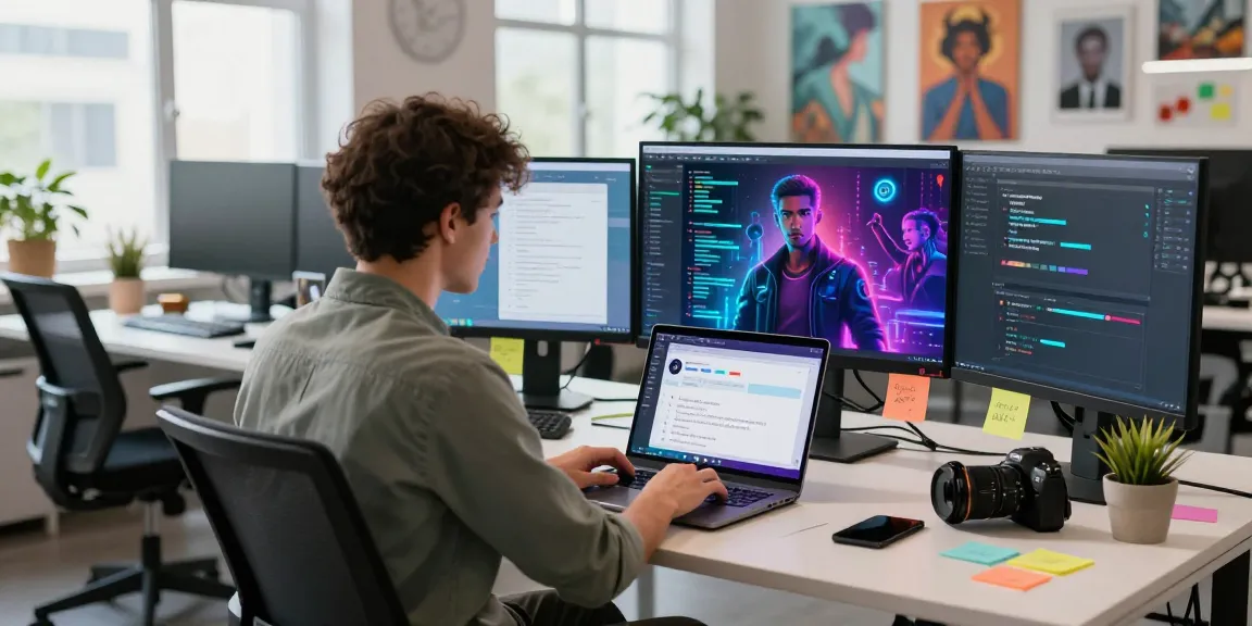 Engaging scene of ai chat nsfw interface in dynamic tech workspace