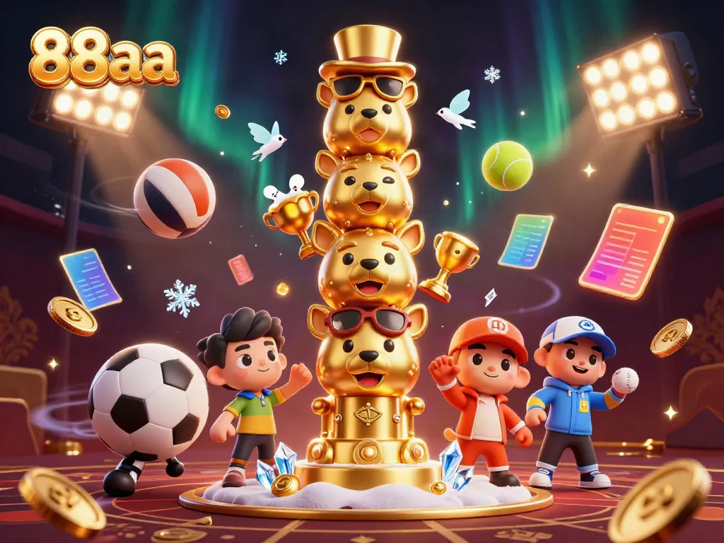 Experience thrilling action at 88aa with vibrant sports elements and an engaging totem pole character.
