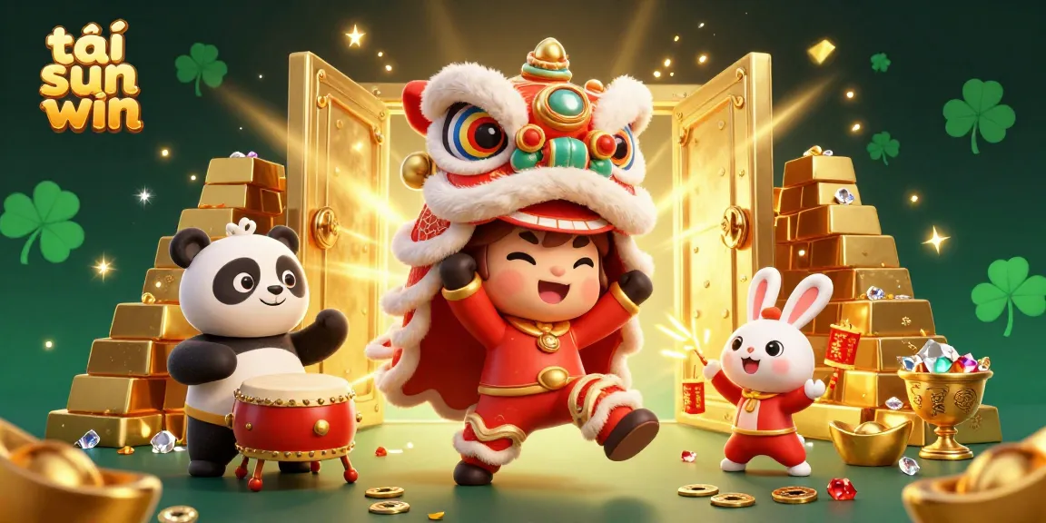 Engage in vibrant celebrations as you tải sun win and join the festive lion dance, surrounded by treasure.
