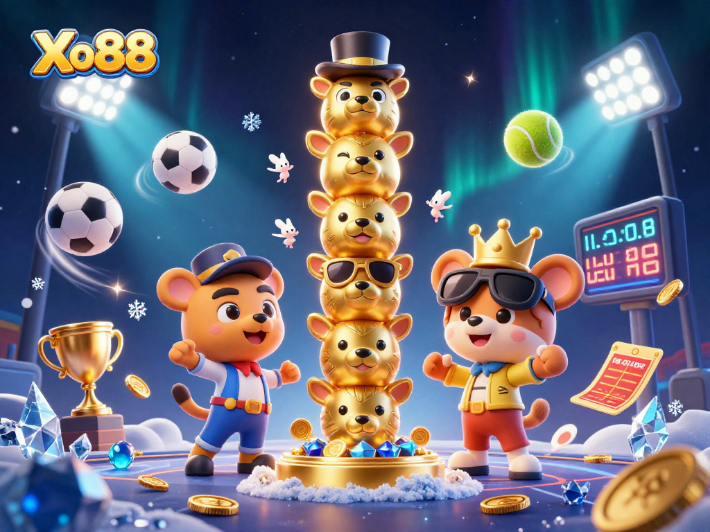 Xo88 offers thrilling gaming adventures in an exciting casino illustration packed with action.